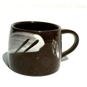 Vtg MCM CALIFORNIA CA Pottery CLAY - Brown Art Retro Hand Made Coffee Mug Cup